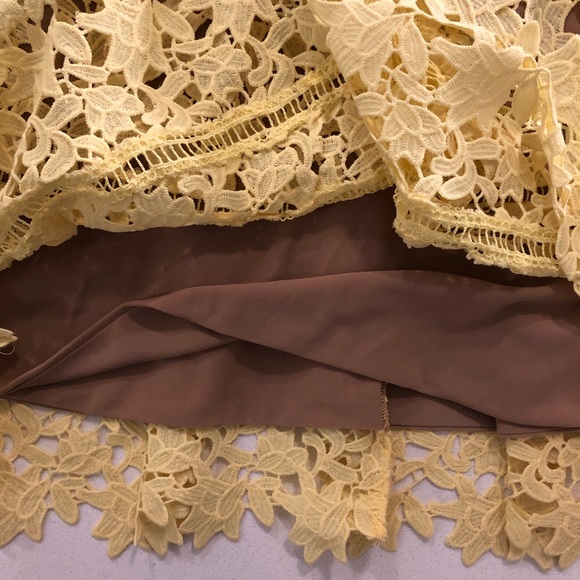 L’Atiste Yellow Floral Crochet Dress Size S 🌟 - Picture 6 of 7